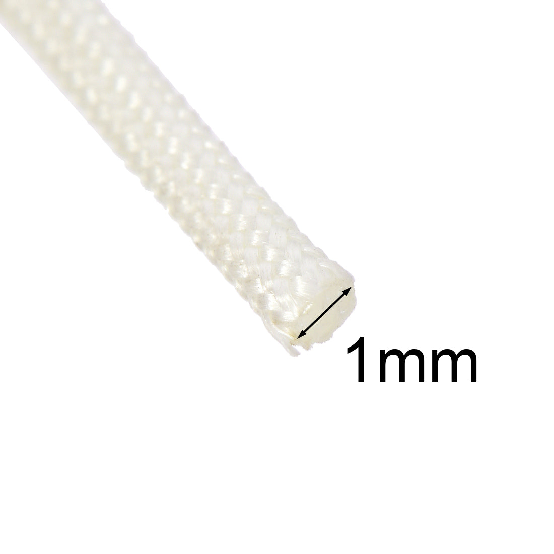 uxcell Uxcell Insulation Cable Protector, 33Ft-1mm High TEMP Fiberglass Sleeve Beige