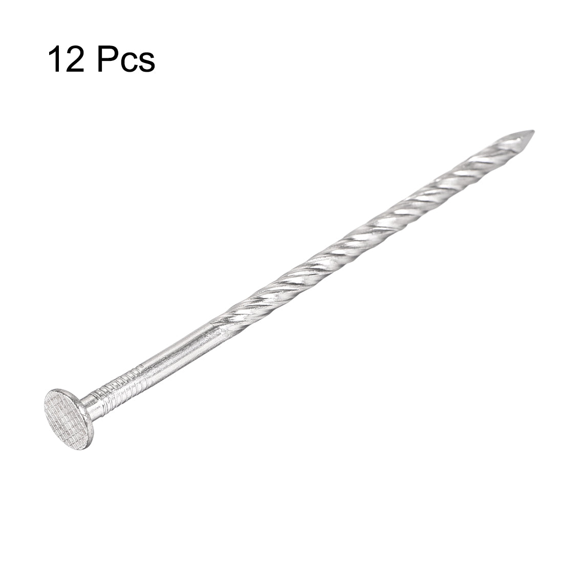 uxcell Uxcell Spiral Deck Nails Stainless Steel Nail Spiral Shank 100mmx4mm(LxD) , 12 Pcs