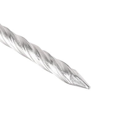 Harfington Uxcell Spiral Deck Nails Stainless Steel Nail Spiral Shank 100mmx4mm(LxD) , 12 Pcs