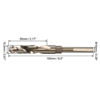 Harfington Uxcell Reduced Shank Twist Drill Bits HSS 6542