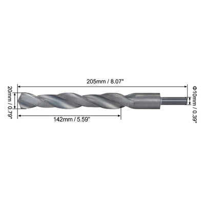 Harfington Uxcell Reduced Shank Twist Drill Bits 14mm HSS 4241 with 10mm Shank 1 Pcs