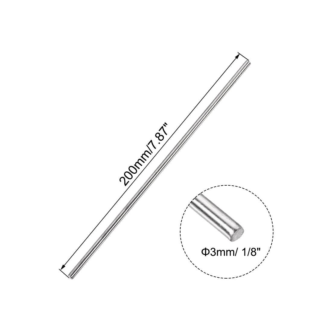 uxcell Uxcell Round Rod Lathe Bar for DIY