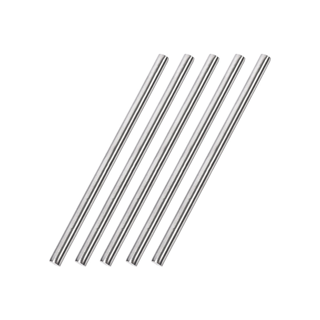 uxcell Uxcell 5pcs Solid Stainless Steel 304 Round Rod Bar Dia 8mm 250mm 300mm Length