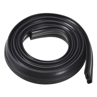 Harfington Uxcell Trim Seal with Top Bulb, EPDM Rubber Seal Channel Edge Protector Sheet, Fits Height