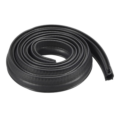 Harfington Uxcell Trim Seal with Top Bulb, EPDM Rubber Seal Channel Edge Protector Sheet, Fits Height