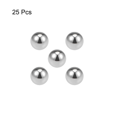 Harfington Uxcell Precision Balls 1/8" Solid Chrome Steel G10 for Ball Bearing Wheel 25pcs