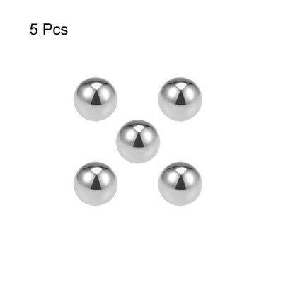 Harfington Uxcell Precision Balls 1/2" Solid Chrome Steel G10 for Ball Bearing Wheel 5pcs