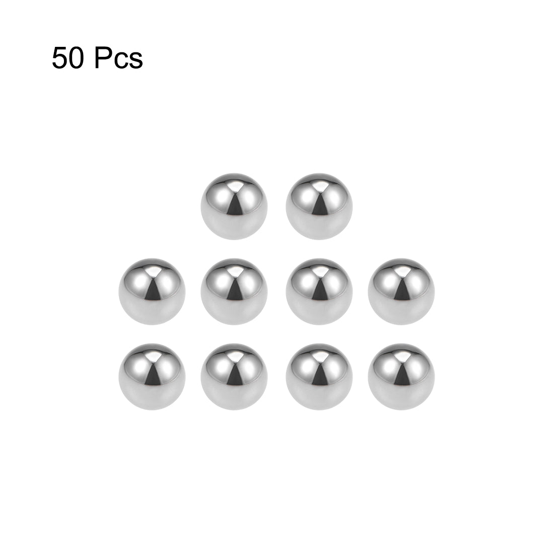 uxcell Uxcell Precision Balls 3/16" Solid Chrome Steel G25 for Ball Bearing Wheel 50pcs
