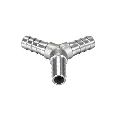 Harfington Uxcell 15/32-Inch (12mm) Hose ID Barb Fitting Stainless Steel 3 Way Y Shaped Union Home Brew Fitting