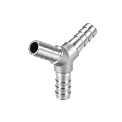 Harfington Uxcell 15/32-Inch (12mm) Hose ID Barb Fitting Stainless Steel 3 Way Y Shaped Union Home Brew Fitting