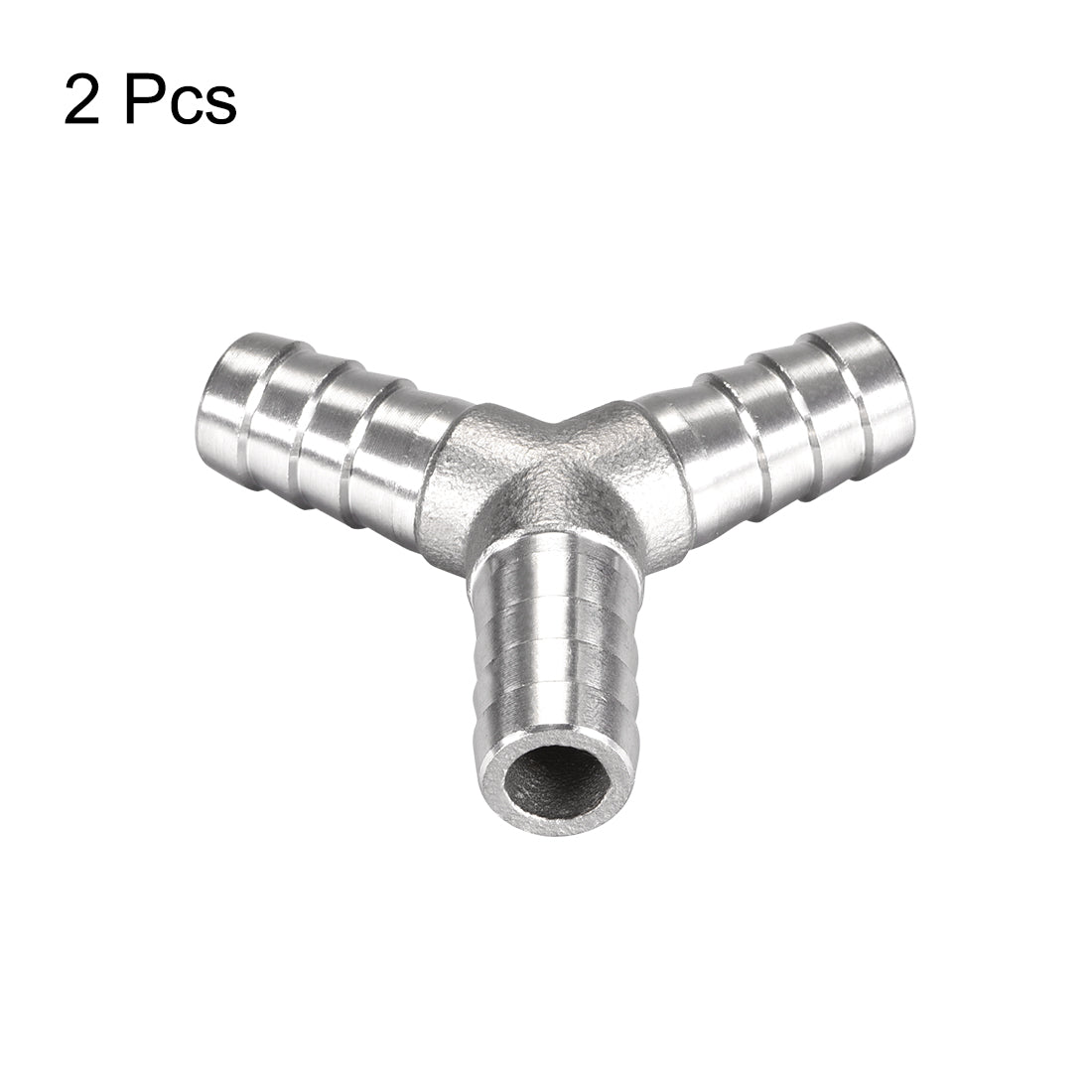 uxcell Uxcell 5/8-Inch (16mm) Hose ID Barb Fitting Stainless Steel 3 Way Y-Shaped Union Home Brew Fitting 2pcs