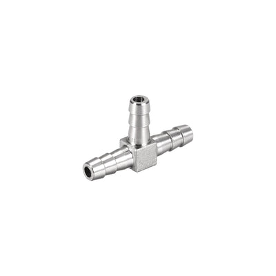 Harfington Uxcell 1/4-Inch (6mm) Hose ID Barb Fitting Stainless Steel 3 Way T Shaped Union Home Brew Fitting