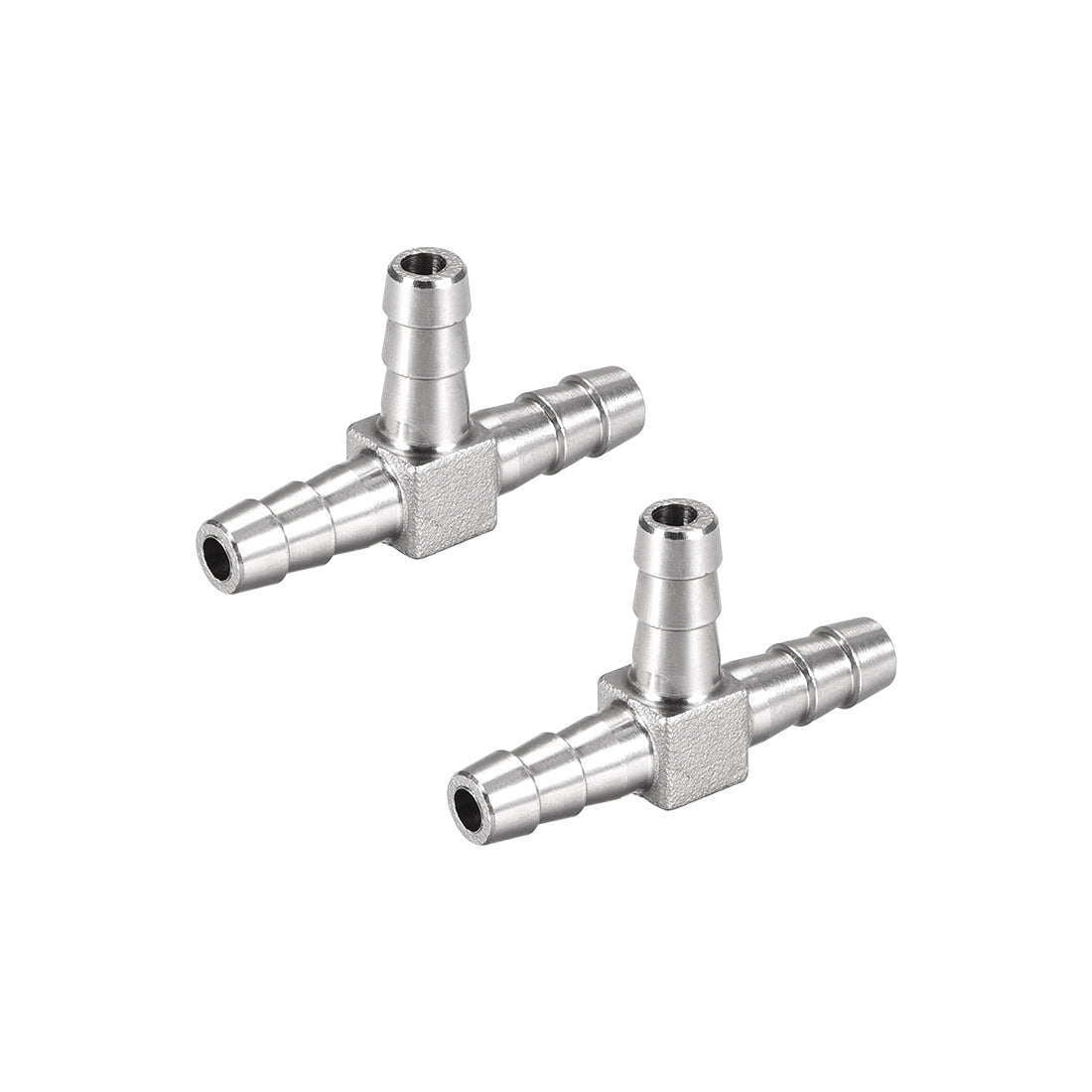 uxcell Uxcell 1/4-Inch (6mm) Hose ID Barb Fitting Stainless Steel 3 Way T Shaped Union Home Brew Fitting 2pcs
