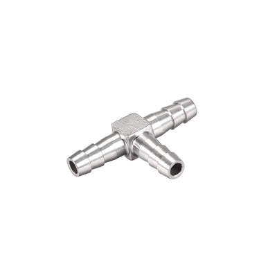 Harfington Uxcell 5/16-Inch (8mm) Hose ID Barb Fitting Stainless Steel 3 Way T Shaped Union Home Brew Fitting