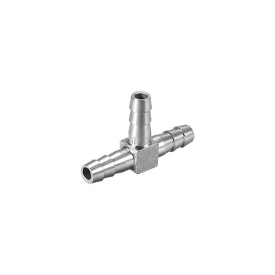 Harfington Uxcell 5/16-Inch (8mm) Hose ID Barb Fitting Stainless Steel 3 Way T Shaped Union Home Brew Fitting