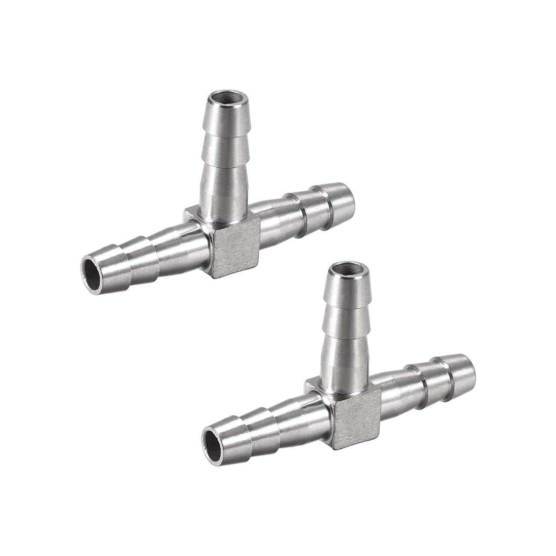 uxcell Uxcell 3/8-Inch (10mm) Hose ID Barb Fitting Stainless Steel 3 Way T Shaped Union Home Brew Fitting 2pcs