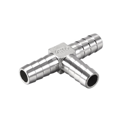 Harfington Uxcell 5/8-Inch (16mm) Hose ID Barb Fitting Stainless Steel 3 Way T Shaped Union Home Brew Fitting