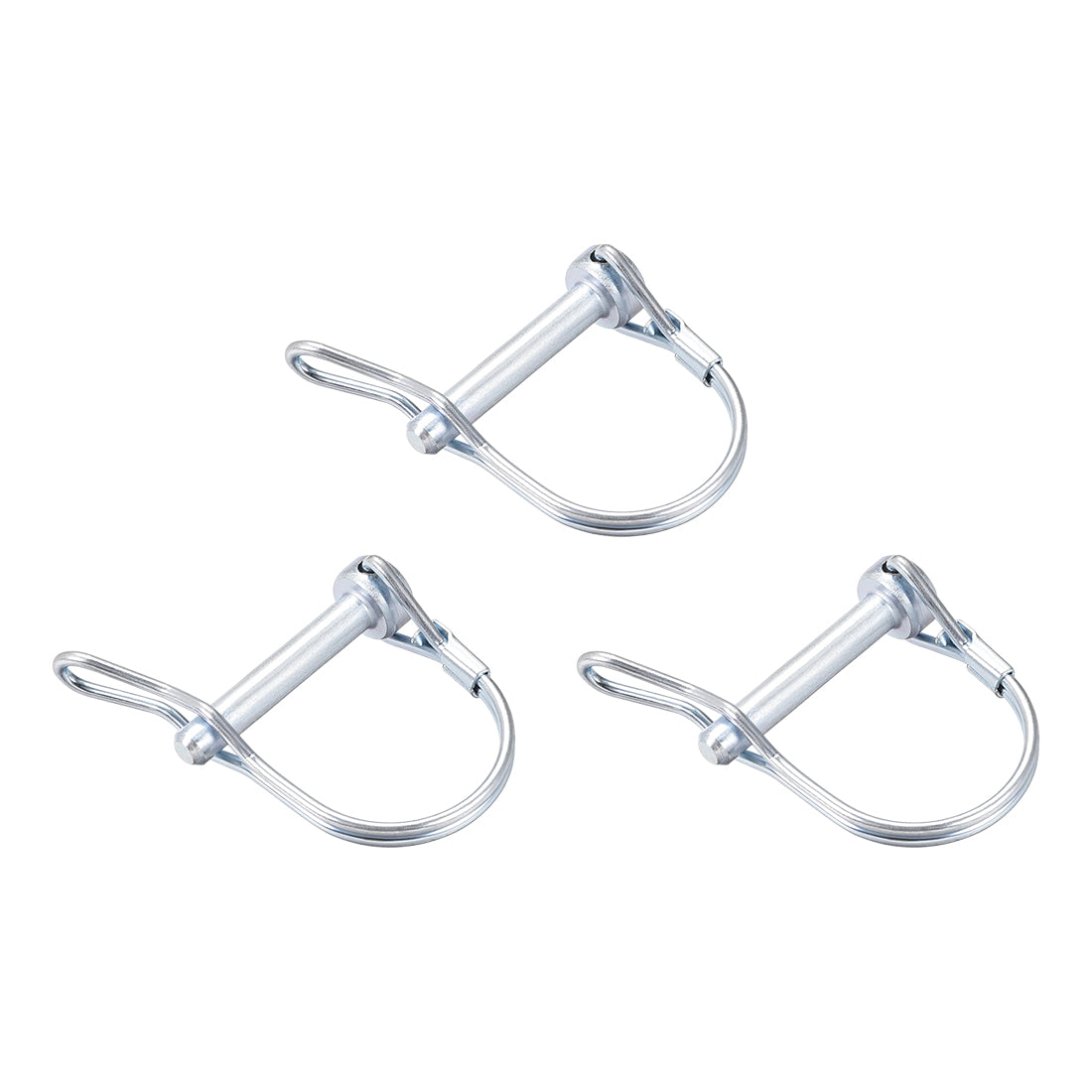 uxcell Uxcell Shaft Locking Pin w Ear 6mmx35mm Coupler Pin for Farm Trailers Lawn Arch 3Pcs