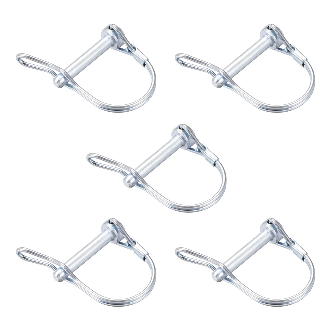 uxcell Uxcell Shaft Locking Pin w Ear 6mmx35mm Coupler Pin for Farm Trailers Lawn Arch 5Pcs