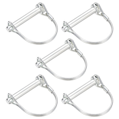 Harfington Uxcell Shaft Locking Pin 8mmx50mm Coupler Pin for Farm Trailers Lawn Arch 5Pcs