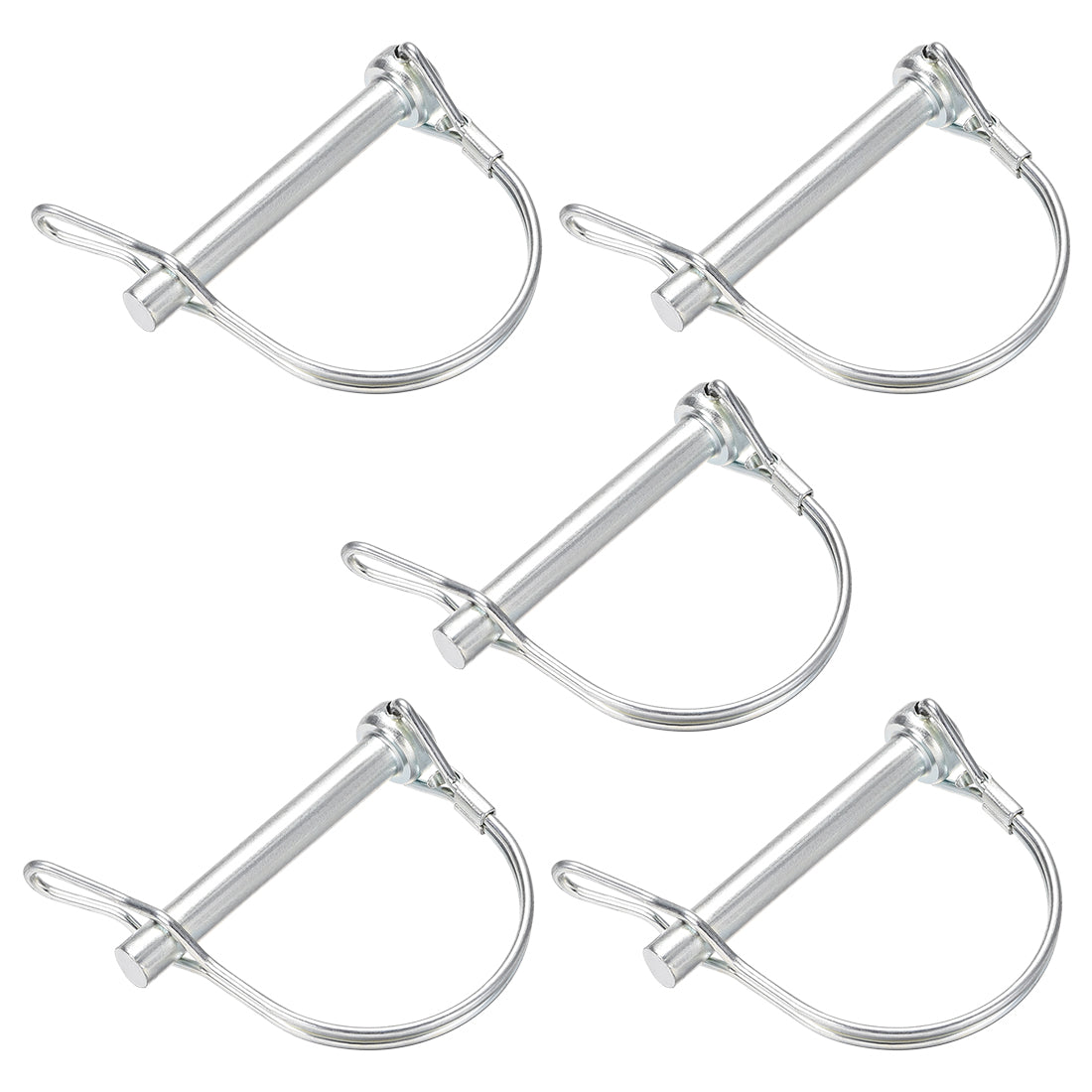 uxcell Uxcell Shaft Locking Pin w Ear 8mmx60mm Coupler Pin for Farm Trailers Lawn Arch 5Pcs