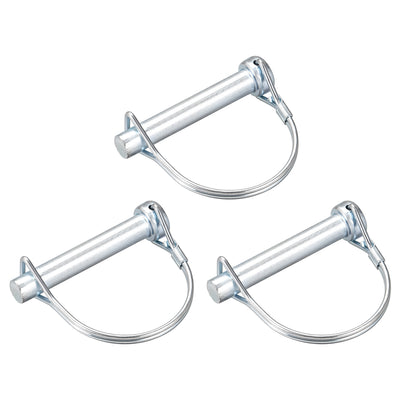 Harfington Uxcell Shaft Locking Pin 10mmx60mm Coupler Pin for Farm Trailers Lawn Arch 3Pcs