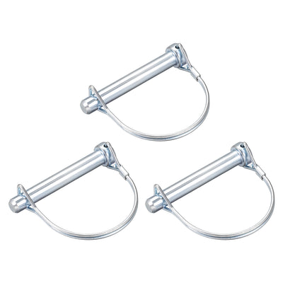 Harfington Uxcell Shaft Locking Pin 10mmx70mm Coupler Pin for Farm Trailers Lawn Arch 3Pcs