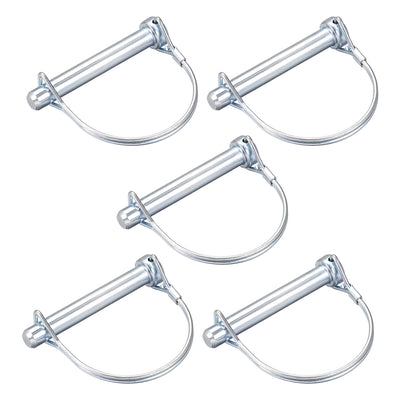 uxcell Uxcell Shaft Locking Pin 10mmx70mm Coupler Pin for Farm Trailers Lawn Arch 5Pcs