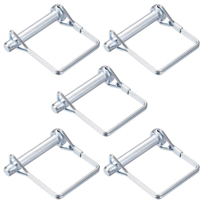 Harfington Uxcell Shaft Locking Pin 8mmx50mm Coupler Pin for Farm Trailers Lawn Square 5Pcs