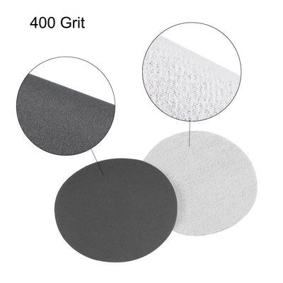 Harfington Uxcell 3-inch Hook and Loop Sanding Disc Wet / Dry Silicon Carbide 400 Grit 20 Pcs