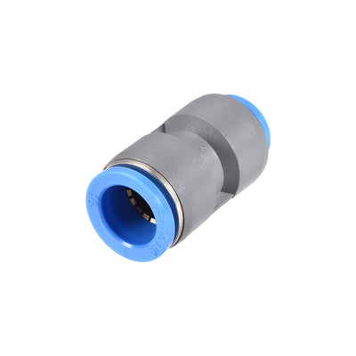 uxcell Uxcell Straight Push to Connector Reducer Fitting 16mm to 12mm Plastic Union Pipe Tube Fitting Grey