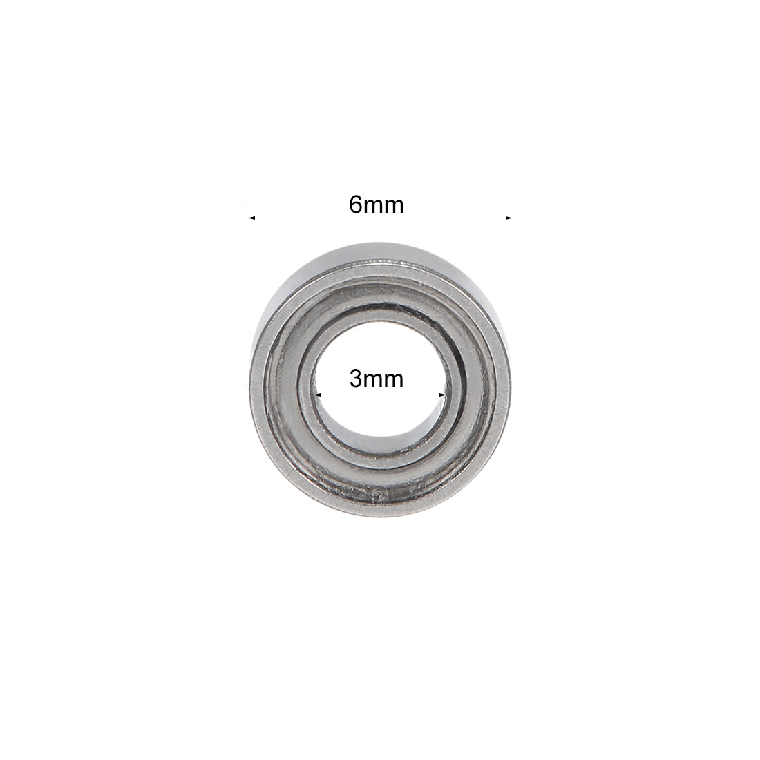 uxcell Uxcell Miniature Deep Groove Ball Bearings Double Shield Stainless Steel