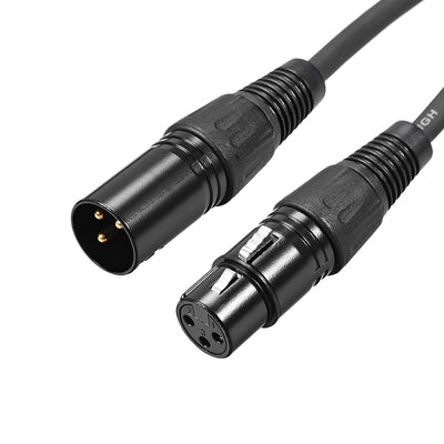 Harfington Uxcell XLR Male to XLR Female Cable Line for Microphone Video Camera Sound Card Mixer Black Line 1M 3.2ft