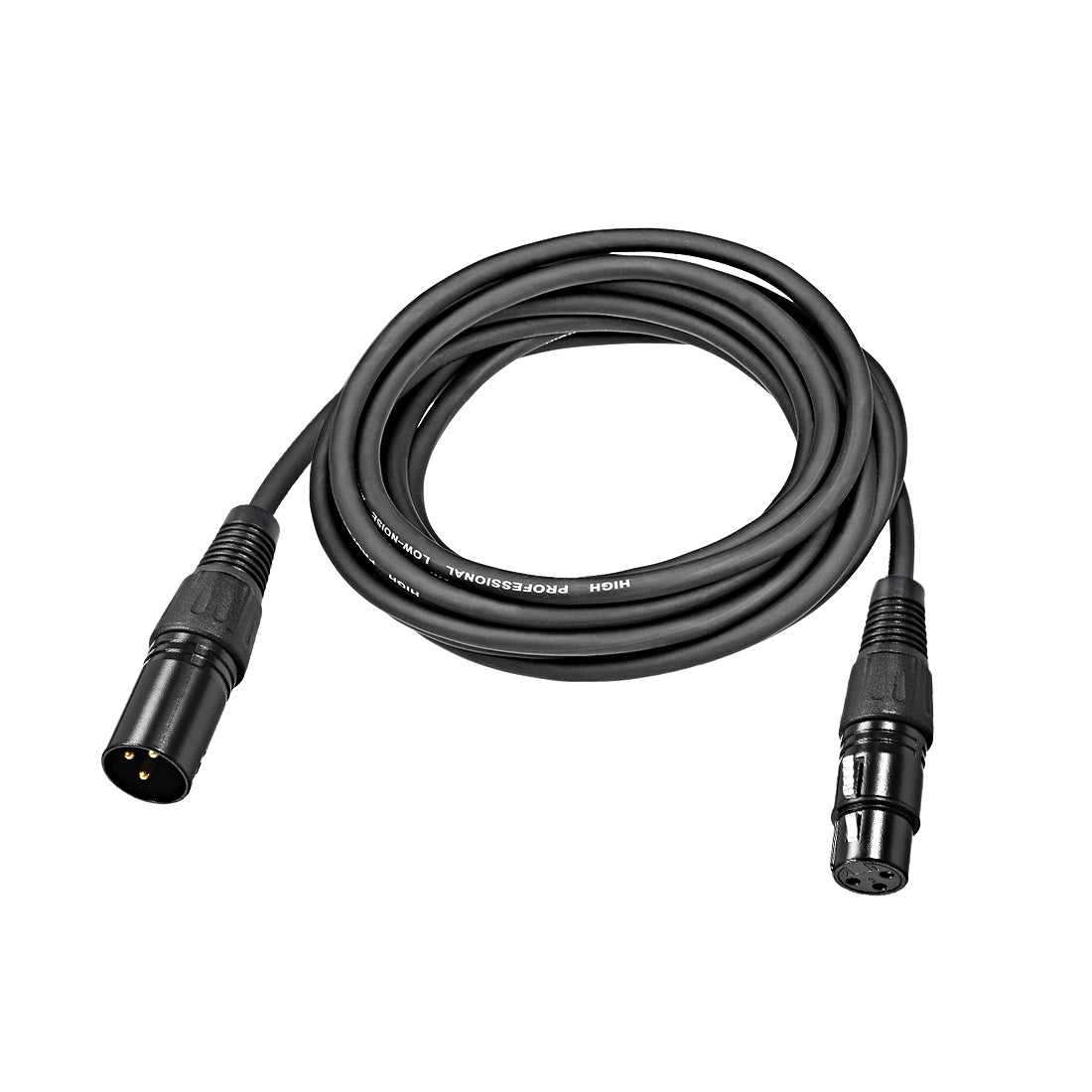 uxcell Uxcell XLR Male to XLR Female Cable Line for Microphone Video Camera Sound Card Mixer Black XLR Black Line 5M 16.4ft
