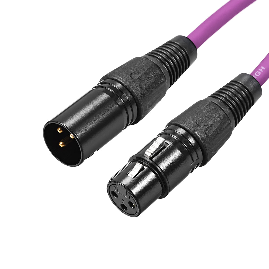 uxcell Uxcell XLR Male to XLR Female Cable Line for Microphone Video Camera Sound Card Mixer Black XLR Purple Line 2M  6.56ft
