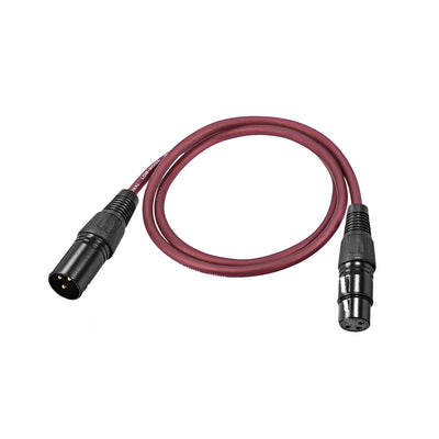 Harfington Uxcell XLR Male to XLR Female Cable Line for Microphone Video Camera Sound Card Mixer Brown Line 1M 3.2ft