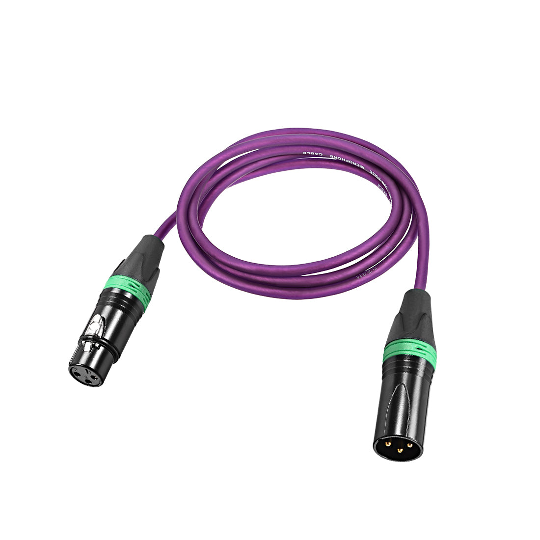 uxcell Uxcell XLR Male to XLR Female Cable Line for Microphone Video Camera Sound Card Mixer Green Black XLR Purple Line 2M  6.56ft