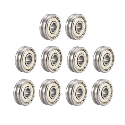 uxcell Uxcell V625ZZ Deep V Groove Guide Ball Bearings 5mmx16mmx5mm Double Metal Shielded (GCr15) Chrome Steel Bearings 10pcs