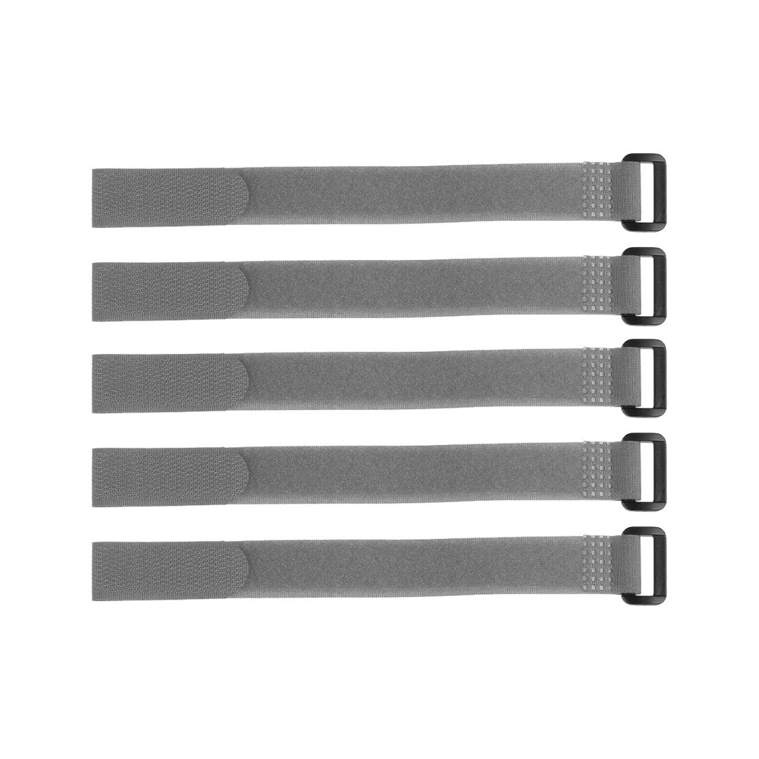 uxcell Uxcell 5pcs Hook and Loop Straps 3/4-inch x 10-inch Securing Straps Cable Tie (Gray)