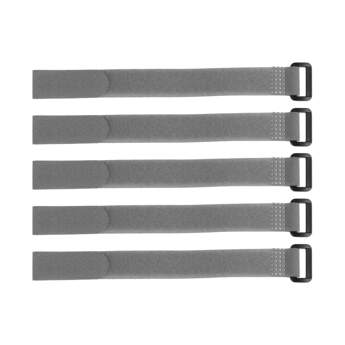 uxcell Uxcell 5pcs Hook and Loop Straps 3/4-inch x 16-inch Securing Straps Cable Tie (Gray)