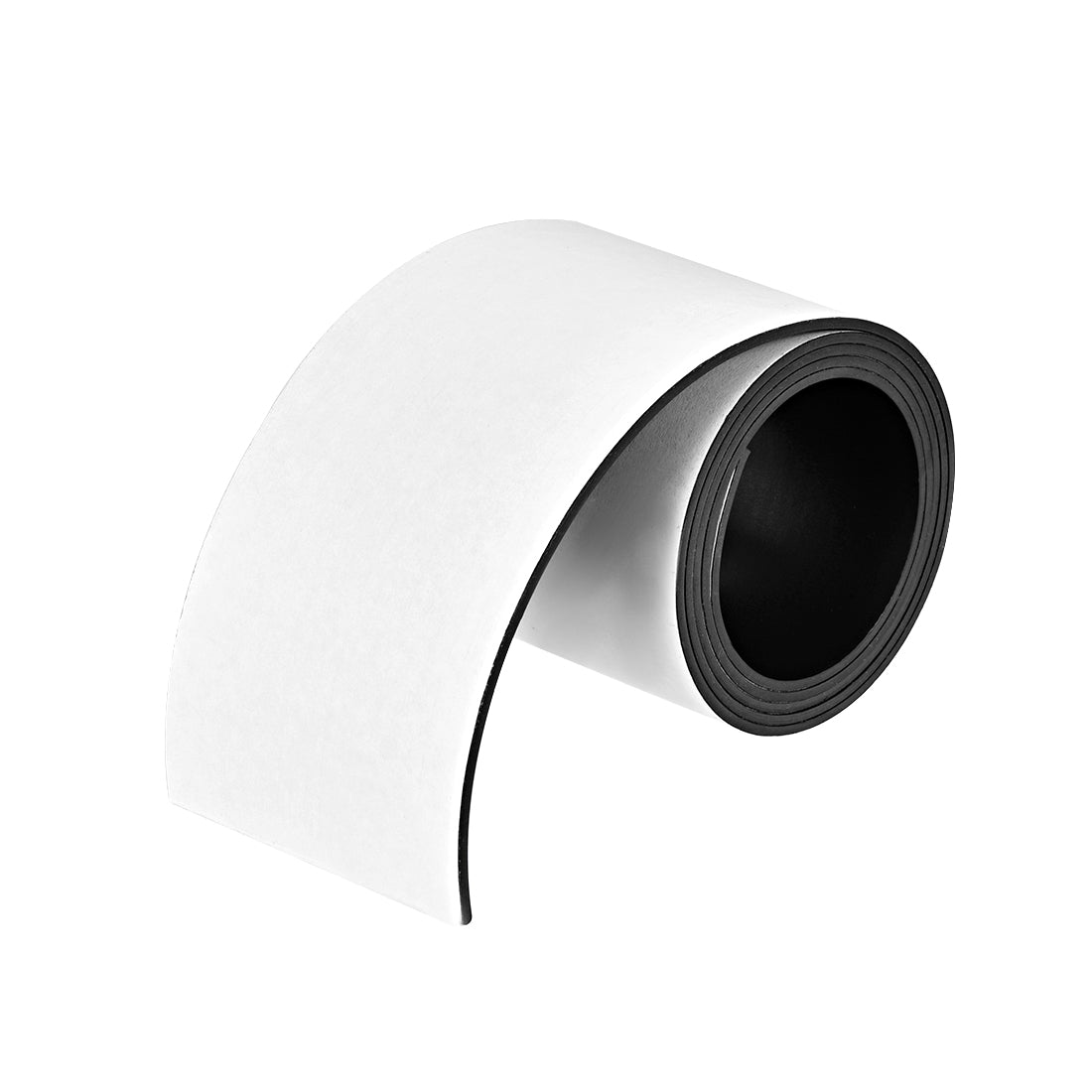 uxcell Uxcell Magnetic Strip with White Adhesive Tape 3.3 Feet Black