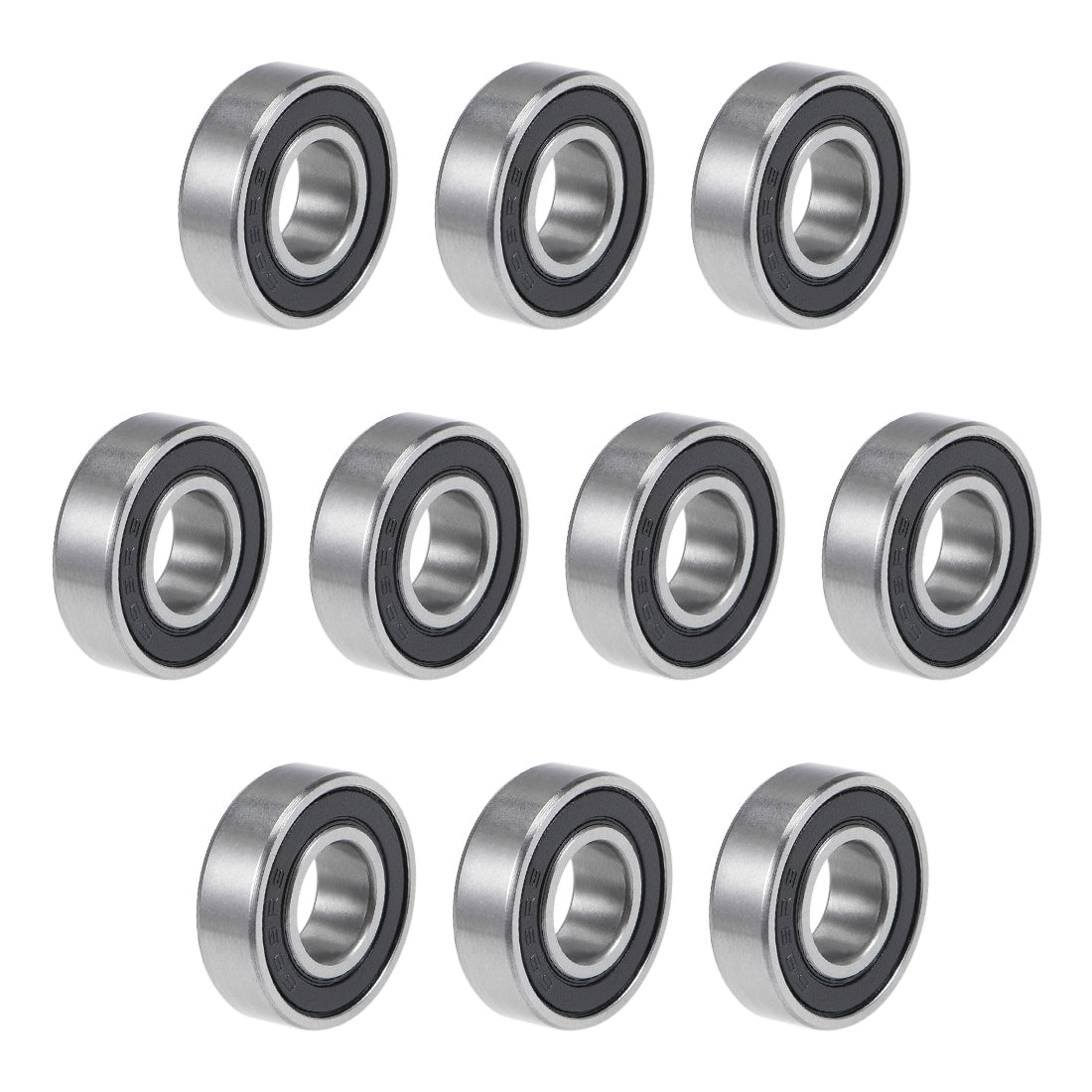 uxcell Uxcell Deep Groove Ball Bearings Double Seal Chrome Steel Roller