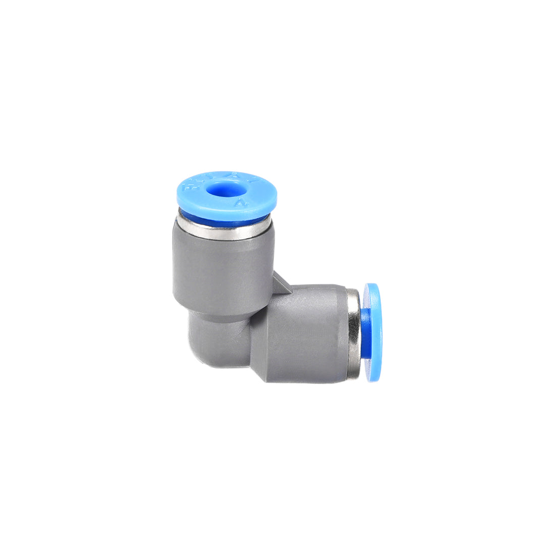 Uxcell Uxcell Elbow Push to Connect Air Fittings 4mm Tube OD Pneumatic Quick Release Connectors Grey 2Pcs