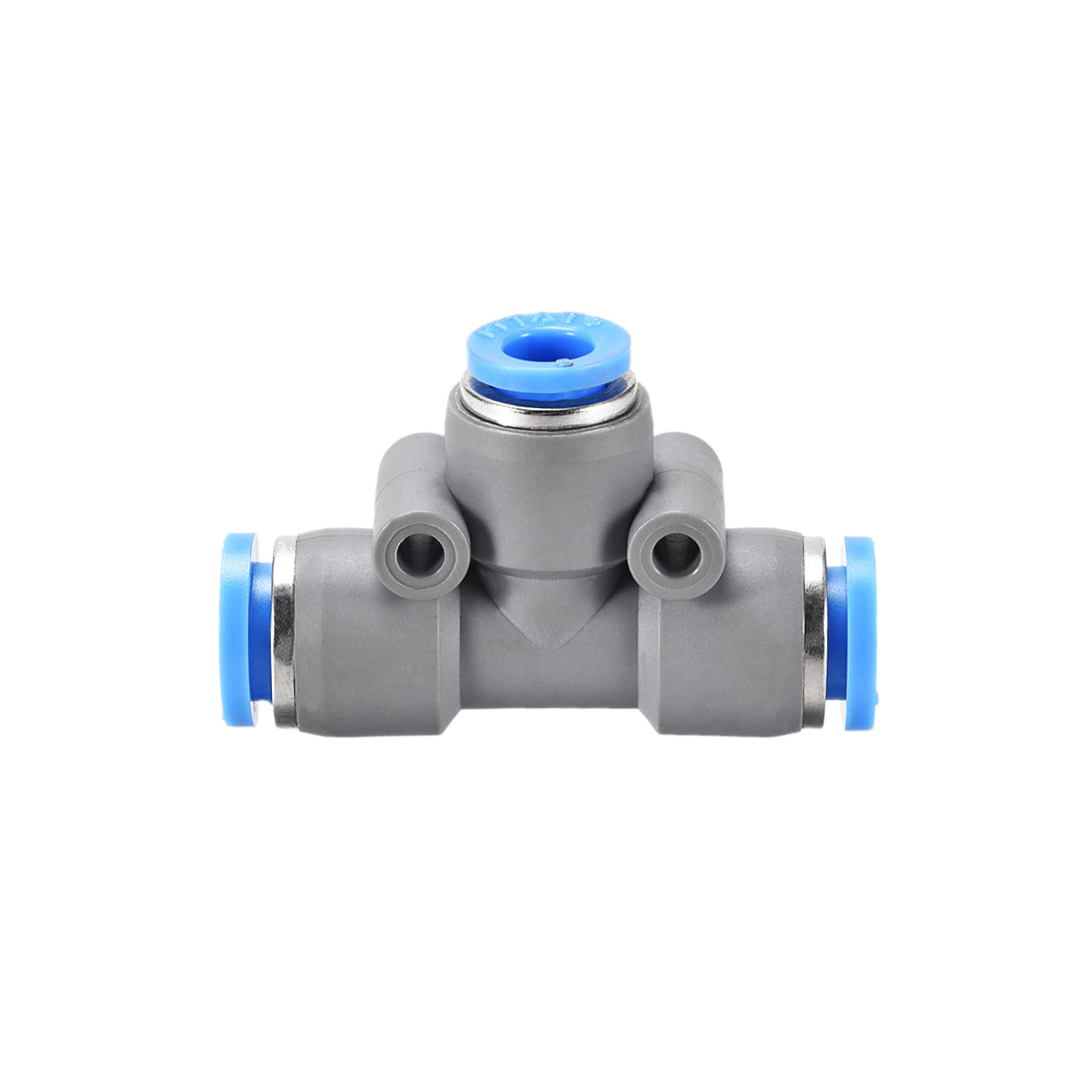 uxcell Uxcell Push To Connect Fittings T Type Tee Tube Connect 8-6mm OD Grey Push Lock 2Pcs
