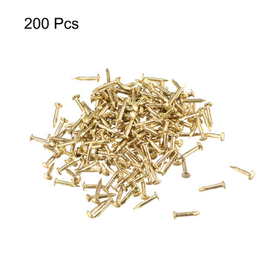 Harfington Uxcell Small Tiny Nails 1.2X8mm for DIY Decorative Wooden Boxes 200pcs