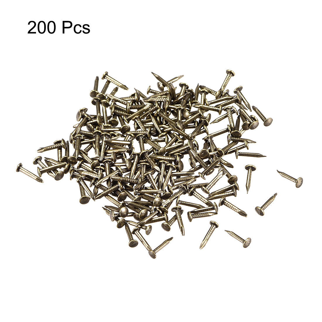uxcell Uxcell Small Tiny Nails 1X8mm for DIY Decorative Wooden Boxes Bronze Tone 200pcs