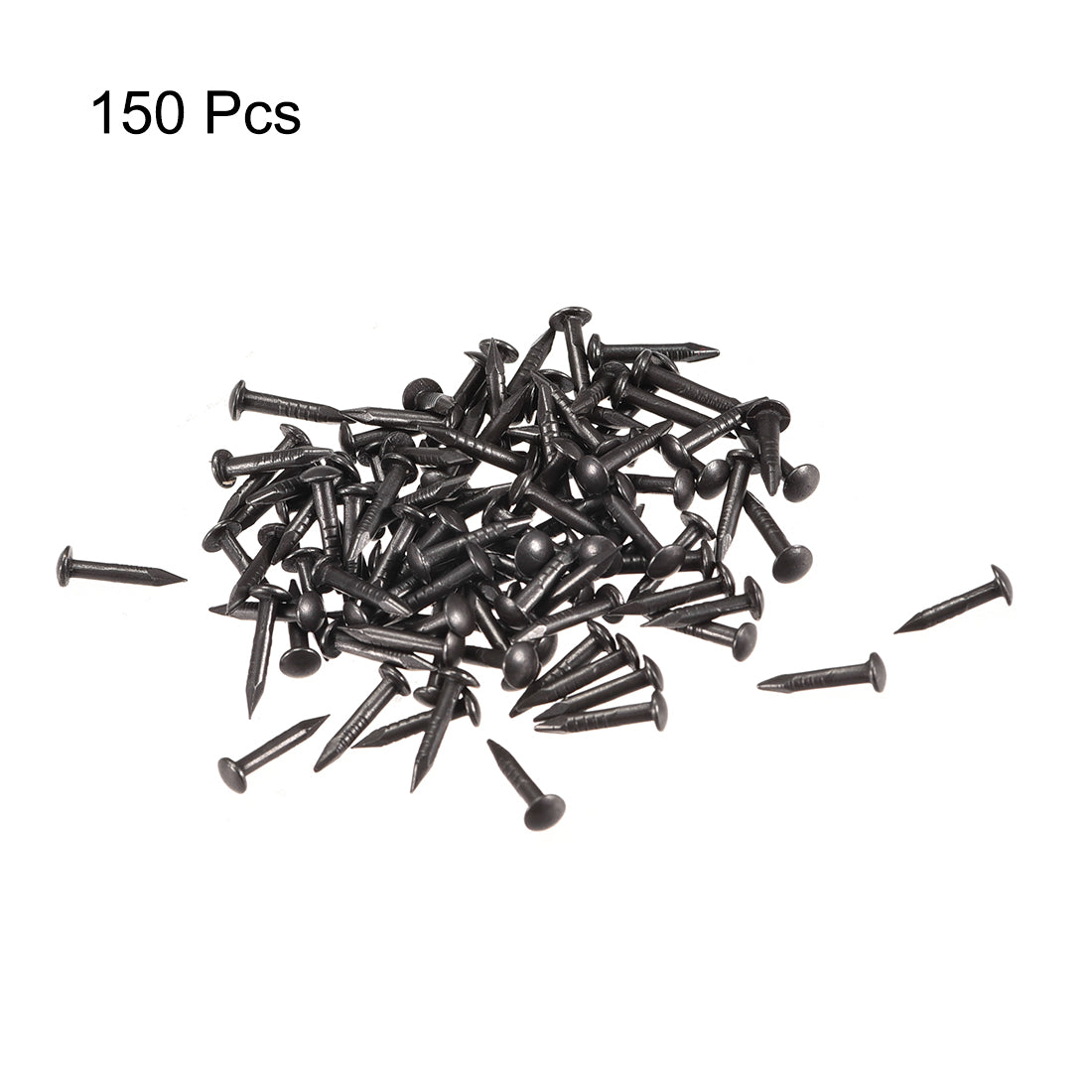 uxcell Uxcell Tiny Nails 1.2mmX8mm for DIY Decorative Pictures Wooden Boxes Household Accessories Black 150pcs