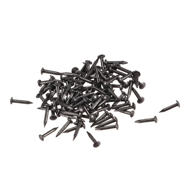 Harfington Uxcell Tiny Nails 1.2mmX8mm for DIY Decorative Pictures Wooden Boxes Household Accessories Black 150pcs