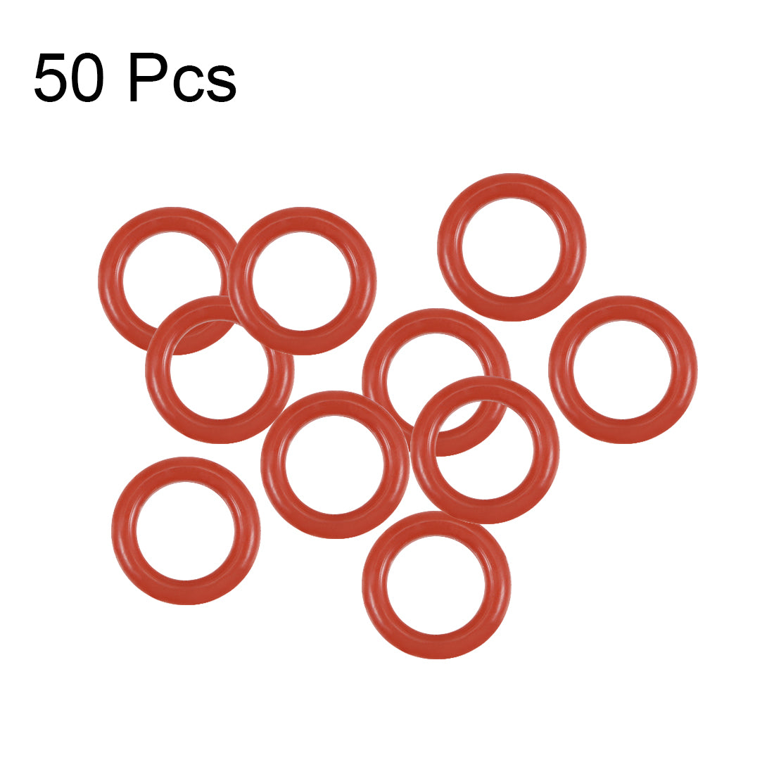 uxcell Uxcell Silicone O-Rings 1mm Width, Seal Gasket Red 50Pcs