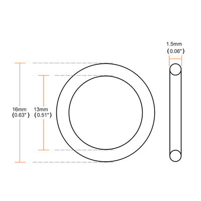 Harfington Uxcell Silicone O-Rings Seal Gasket for Pipe Repair
